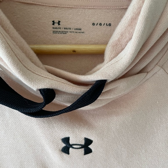 Under Armour blush hoodie. Size L - Picture 4 of 4